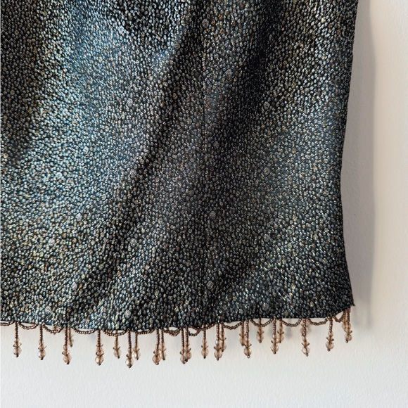 Vintage Cachet Metallic Beaded Trim Cropped Tank - Picture 7 of 8